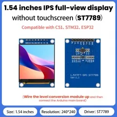 1.54 Inches IPS Full-View Display Without Touchscreen Compatible with C51/STM32/ESP32 LCD Display Screen for Arduino