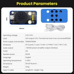Keyestudio DIY STEM Electronic Module High Precision Recognition SU03 Xiaozhi English Voice Module for Arduino/LEGO - Image 3