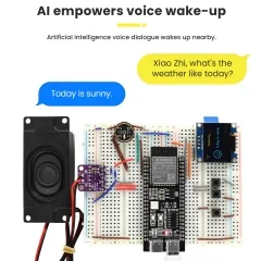 Keyestudio Xiao Zhi AI Chatbot Breadboard DIY Electronic Kit with 128x64 OLED Screen Al Voice Assistant Starter Kit - Image 5