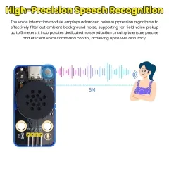 Keyestudio DIY STEM Electronic Module High Precision Recognition SU03 Xiaozhi English Voice Module for Arduino/LEGO - Image 6