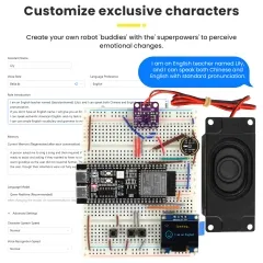 Keyestudio Xiao Zhi AI Chatbot Breadboard DIY Electronic Kit with 128x64 OLED Screen Al Voice Assistant Starter Kit - Image 6