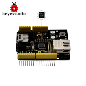 Keyestudio W5500 Ethernet Shield Ethernet Control Expansion Board for Arduino (Without POE)
