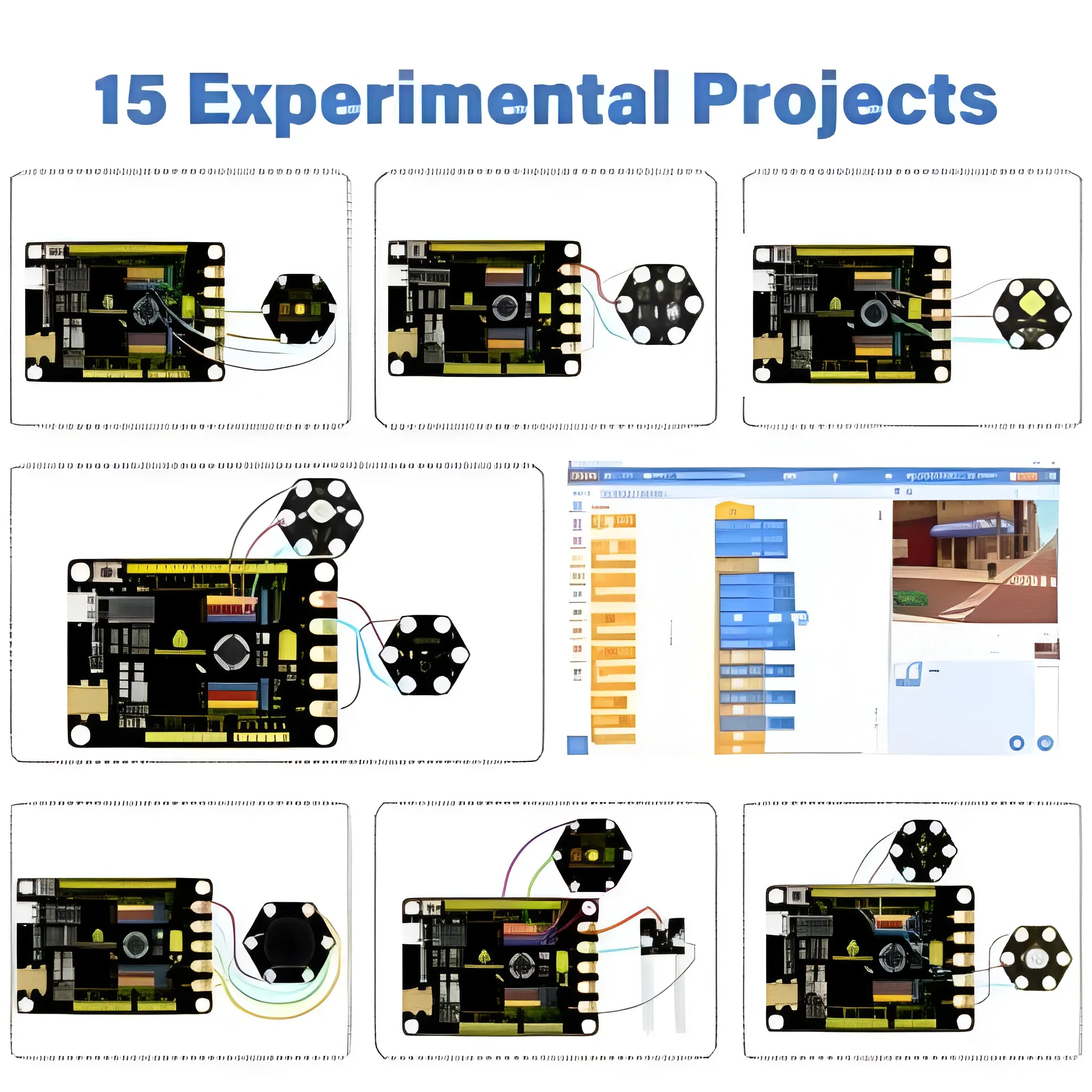 Keyestudio Honeycomb DIY STEM Project Kit for Arduino with Alligator Clip Cable - Image 7