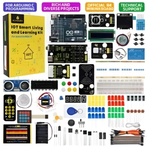 Keyestudio Programming Starter IOT Smart Living And Learning Kit with Original Arduino Uno R4 Minima Board For Arduino Starter Kit