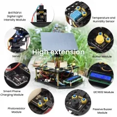 Keyestudio Acrylic Smart Solar Tracker System Tracking Starter Kit For Arduino STEM Programming Toys DIY Mobile Phone Charging - Image 4