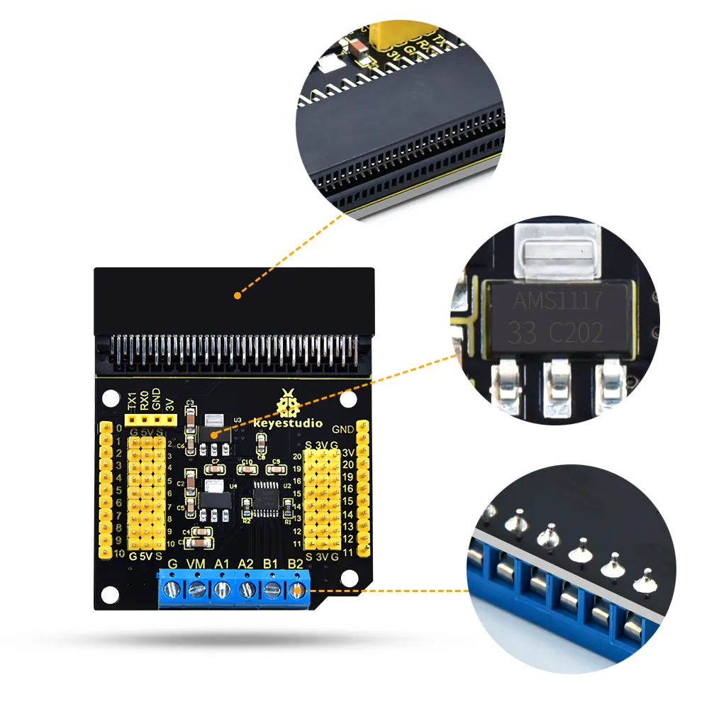 Keyestudio Micro bit DRV8833 Motor Driver Expansion Board - Image 2