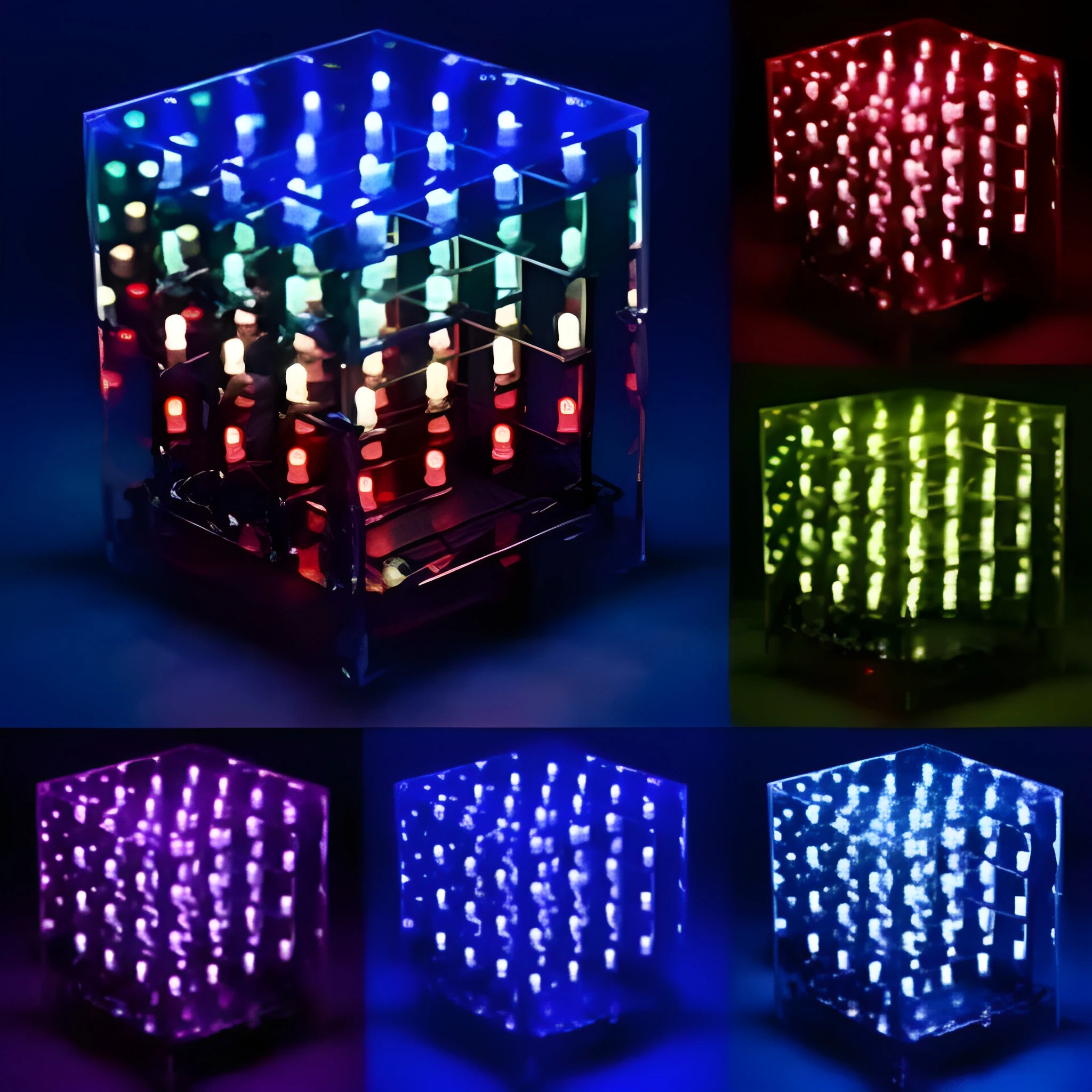 Keyestudio 4x4x4 RGB LED CUBE Electronic Kit For Arduino Starter Kit Voice control Support C++ /Scratch Programming