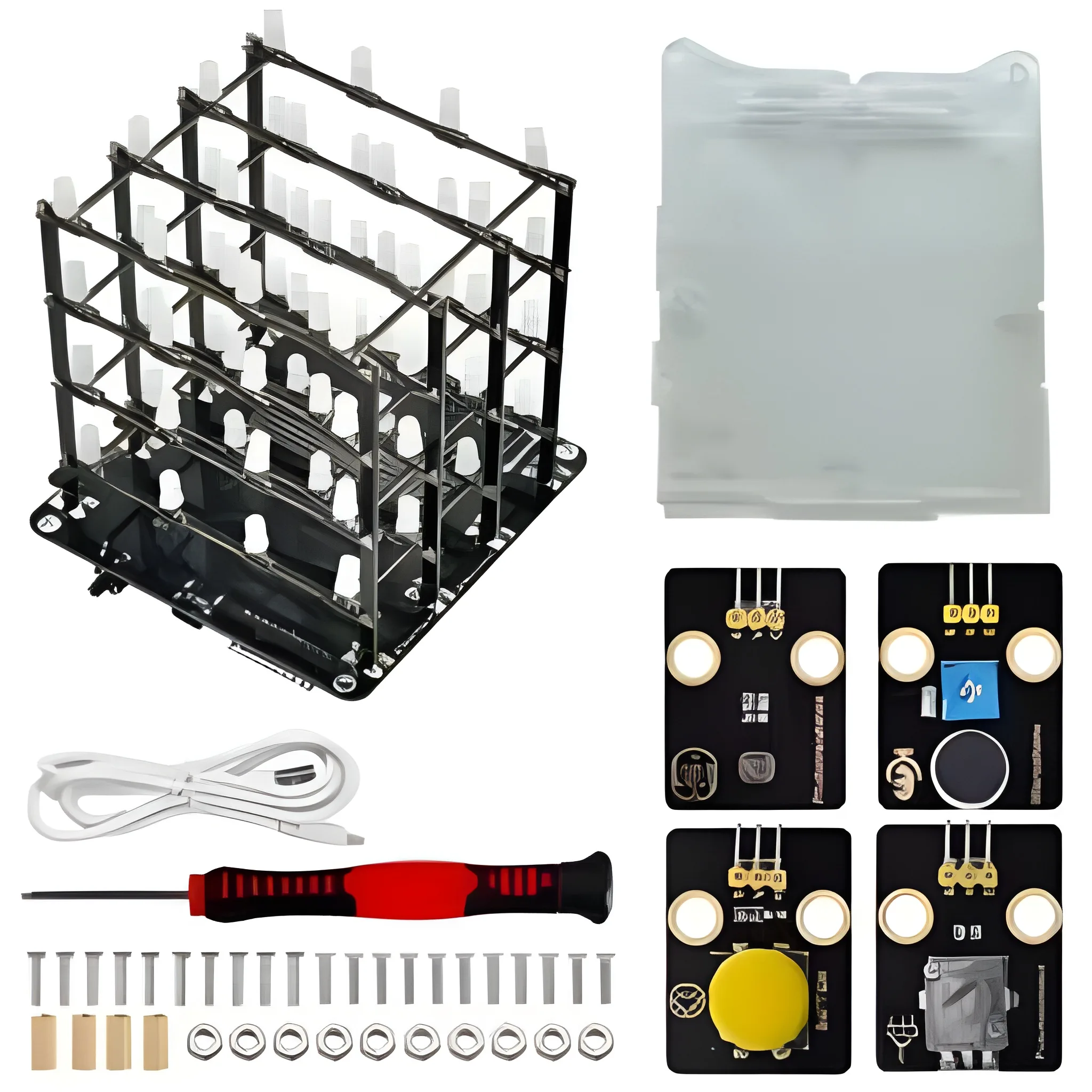 Keyestudio 4x4x4 RGB LED CUBE Electronic Kit For Arduino Starter Kit Voice control Support C++ /Scratch Programming - Image 9