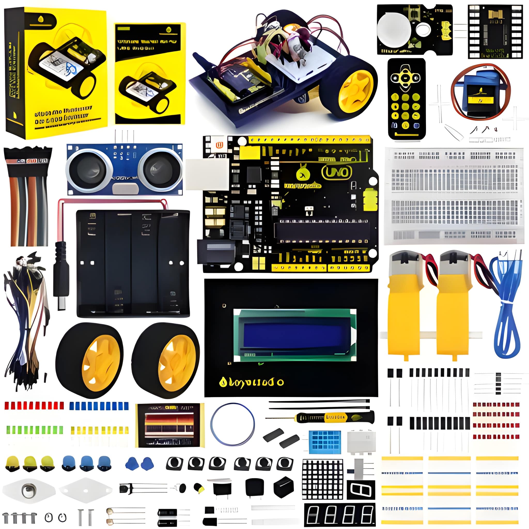 Keyestudio Ultimate Starter Kit /Robot Car Kit For Little Inventor (Zero-based Learning Arduino Robot)