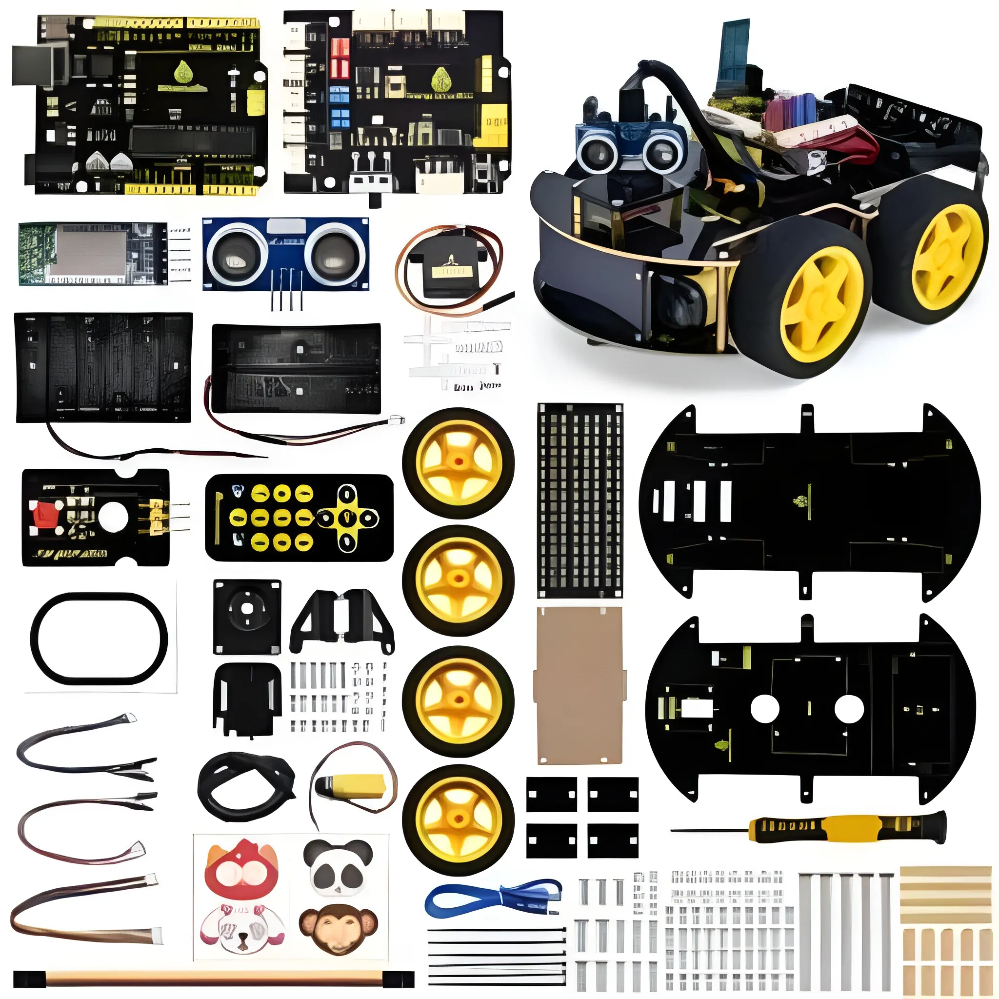 Keyestudio Upgraded 4WD BT Multi-purpose Smart Car V2.0 for Arduino Robot Kit Programming DIY Robot Car