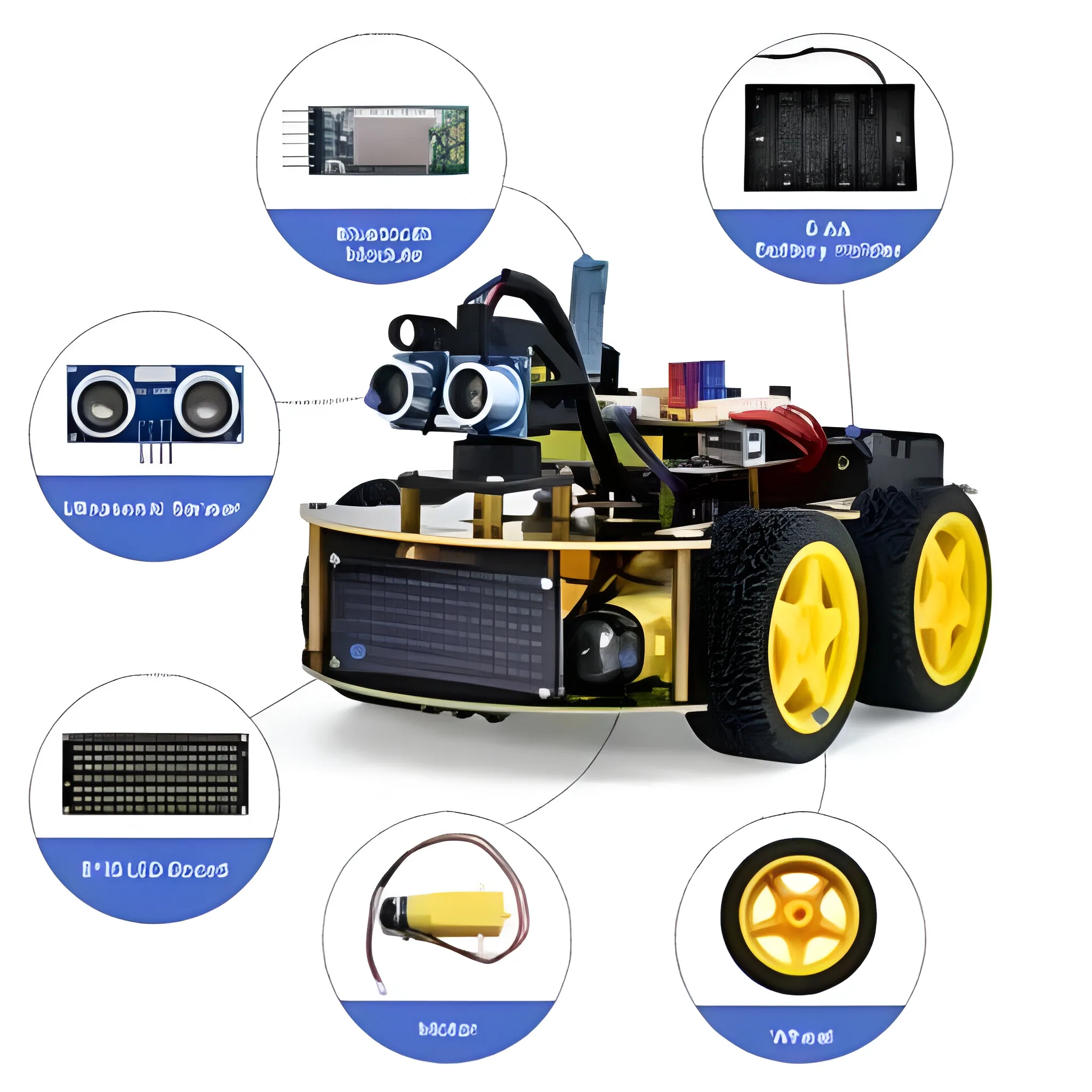 Keyestudio Upgraded 4WD BT Multi-purpose Smart Car V2.0 for Arduino Robot Kit Programming DIY Robot Car - Image 5