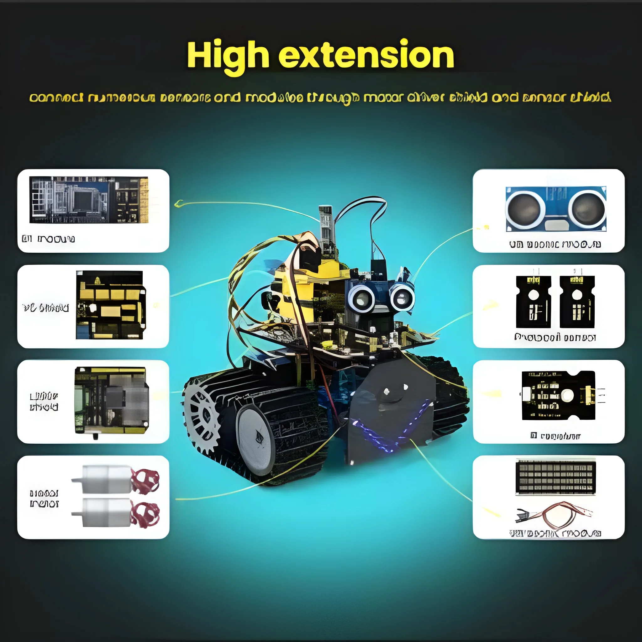 Keyestudio DIY Mini Tank V2.0 Smart Robot car kit for Arduino STEM - Image 10