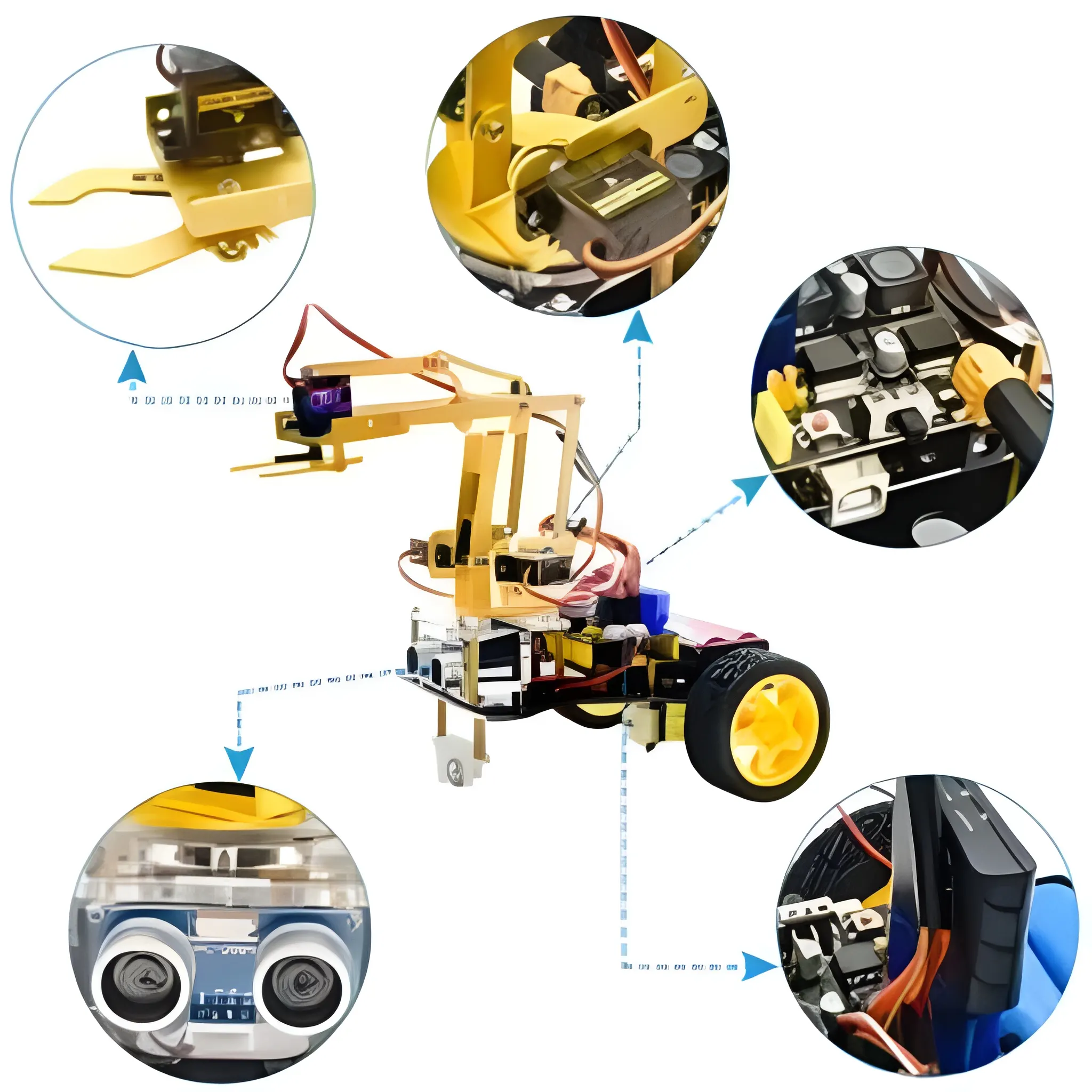 Keyestudio 4DOF Mechanical Arm Robot Car Learning Starter Kit W/PS2 Contoller for Arduino Robot/Support Android &IOS - Image 3