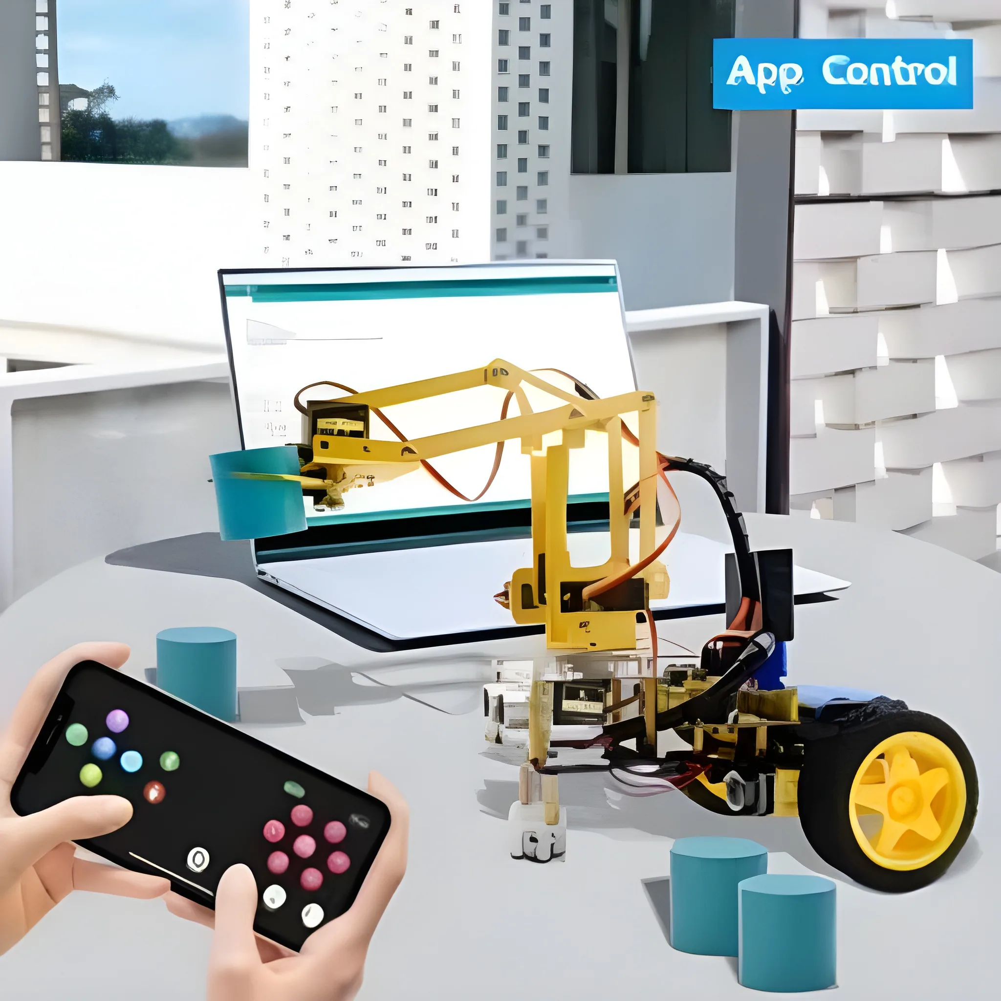 Keyestudio 4DOF Mechanical Arm Robot Car Learning Starter Kit W/PS2 Contoller for Arduino Robot/Support Android &IOS - Image 6