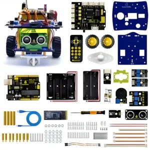 Keyestudio Desktop Mini Bluetooth Smart Robot Car Kit V3.0 for Arduino Robot STEM/Support Mixly blocks coding
