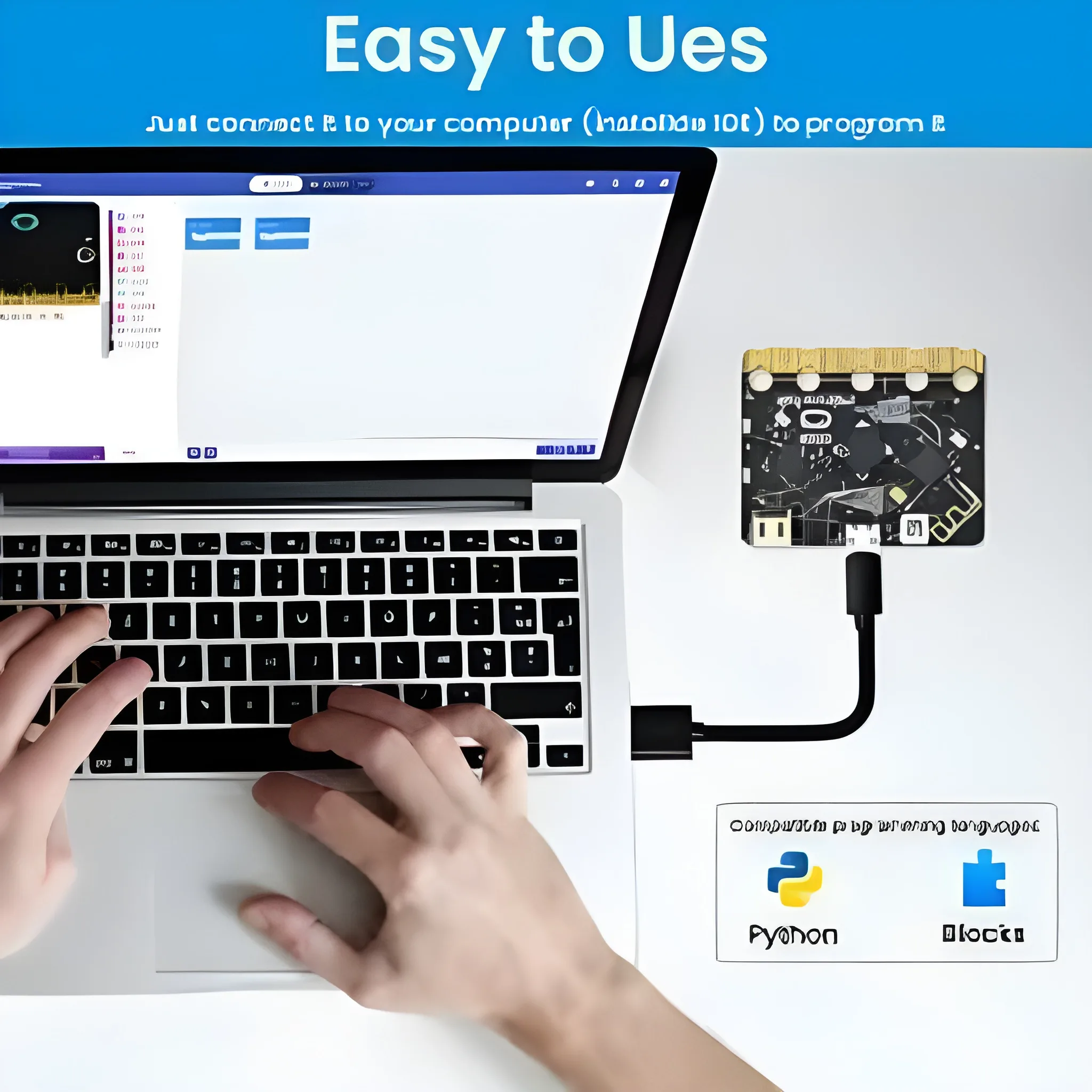 Original Microbit Go Kit Main Board+USB Cable+Battery Holder With Batteries Learning Diy Electronic Kit - Image 7