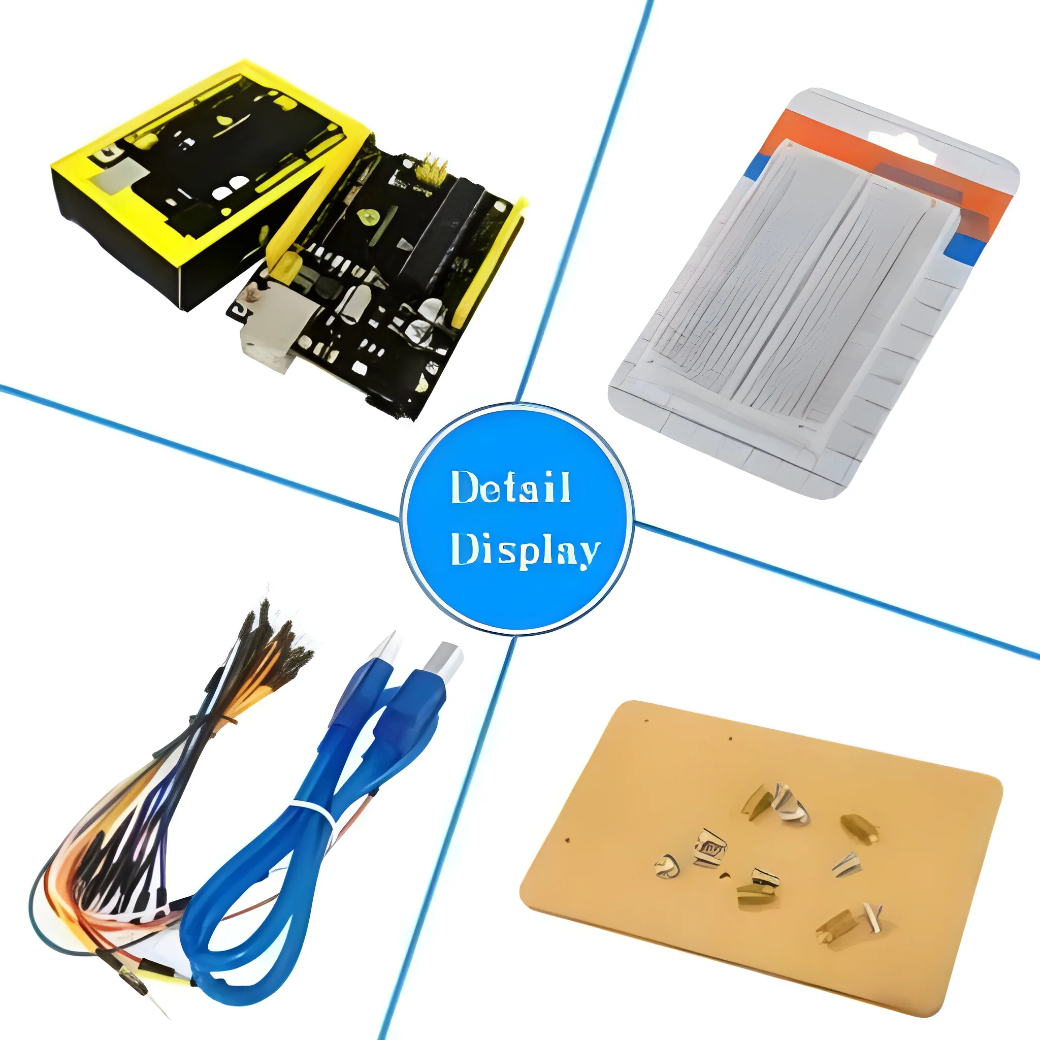 KEYESTUDIO R3 Breadboard kit For Arduino Education Project with dupont wire+LED+resistor+PDF - Image 4