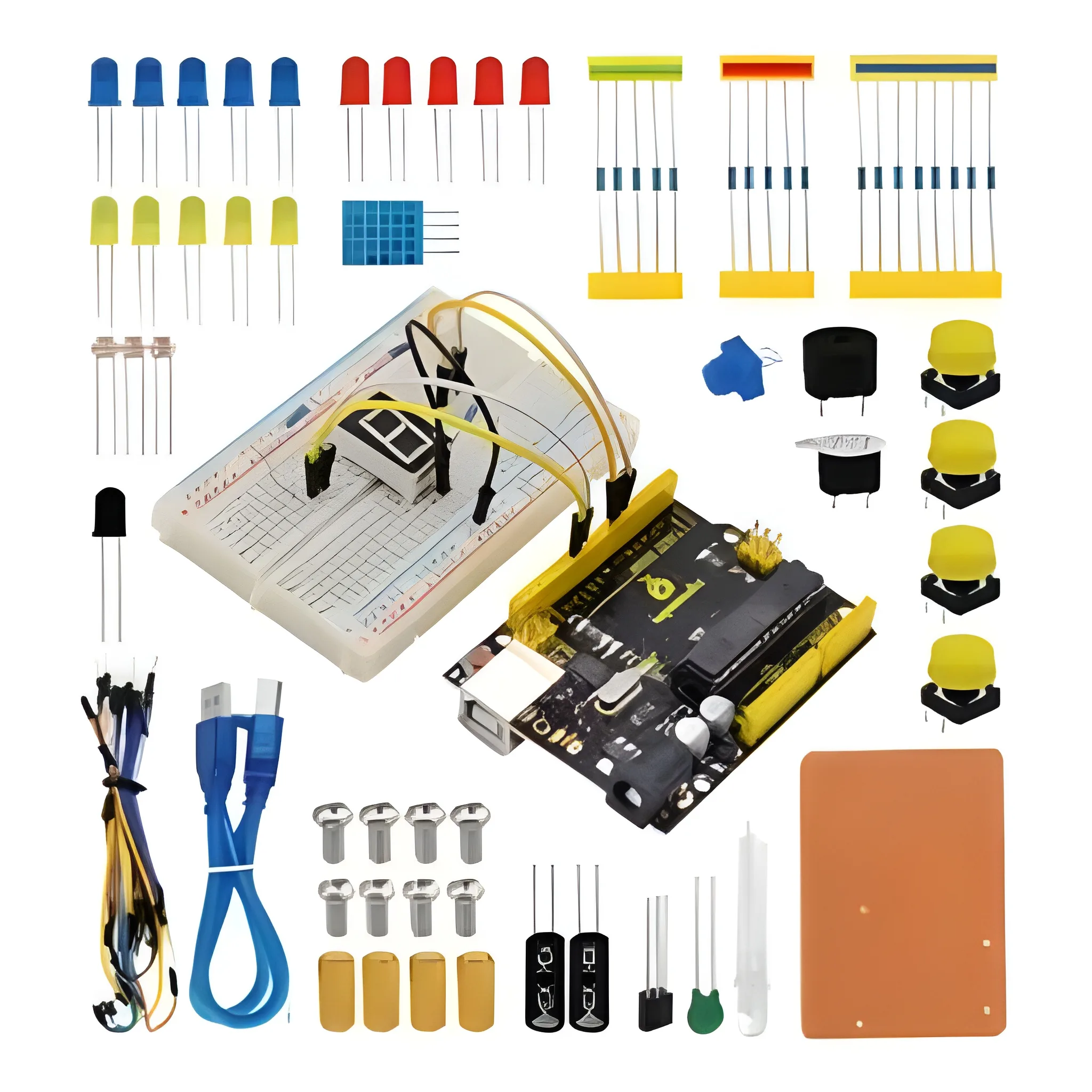 KEYESTUDIO R3 Breadboard kit For Arduino Education Project with dupont wire+LED+resistor+PDF - Image 5