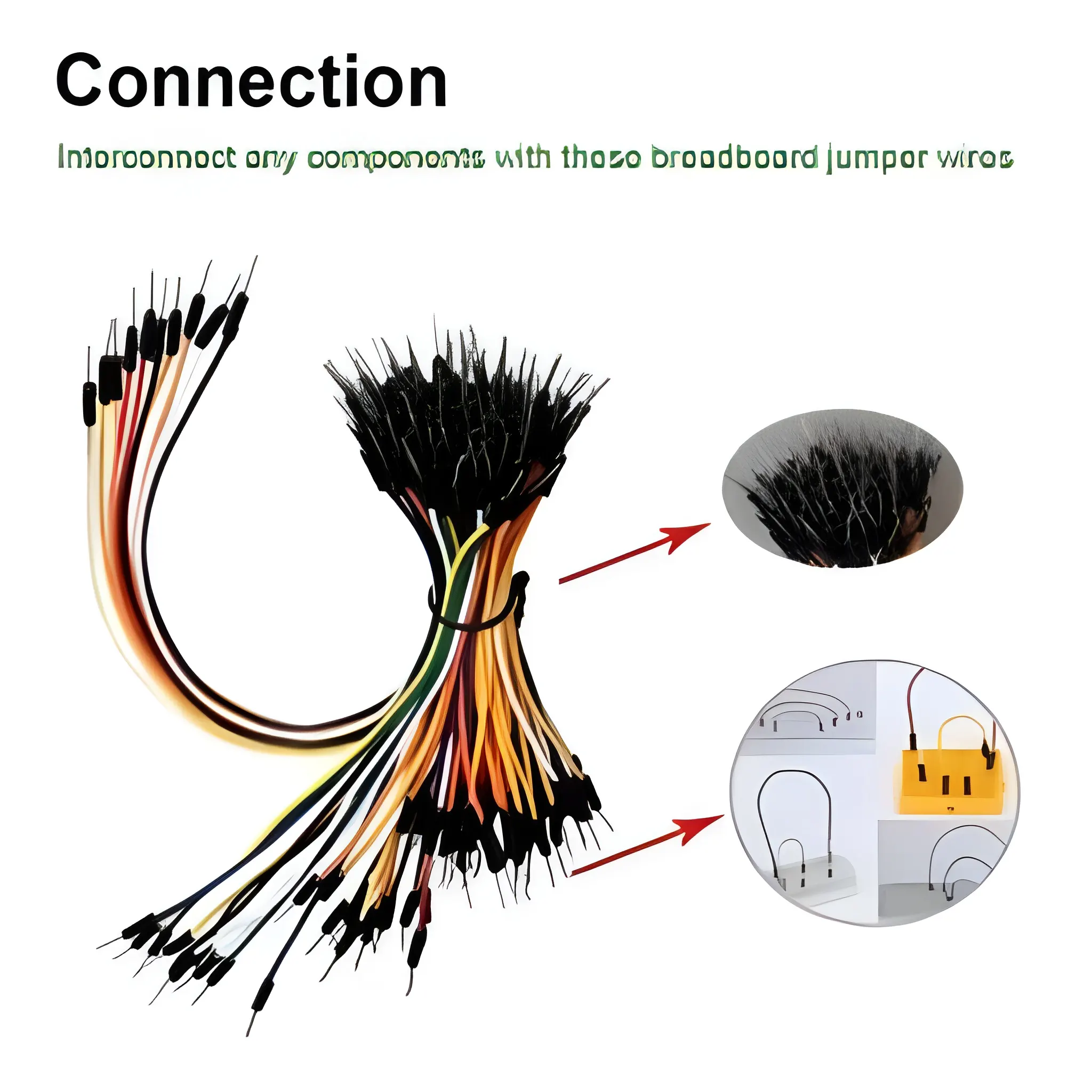MB102 830 Holes Breadboard +65 Jumper Wires+ Power Supply Module + 140PCS Jumper Wires for Arduino DIY Starter Experiment - Image 5