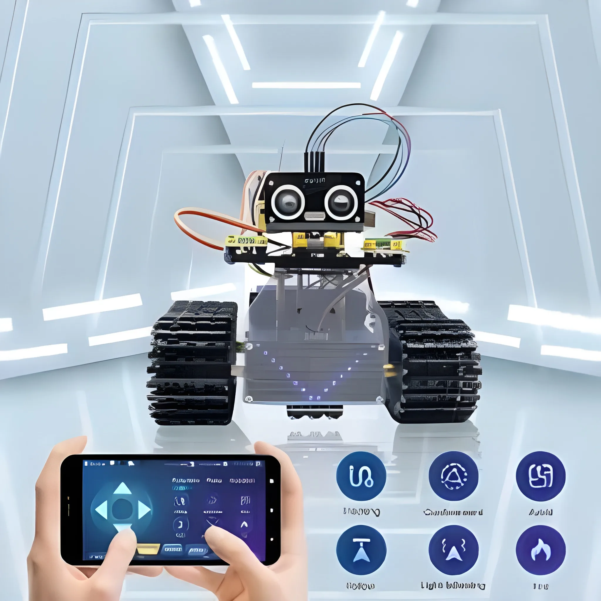 Keyestudio Mini Caterpillar Tank Robot V3.0 For Arduino Kit Robot Car DIY Programmable STEM Toys - Image 6