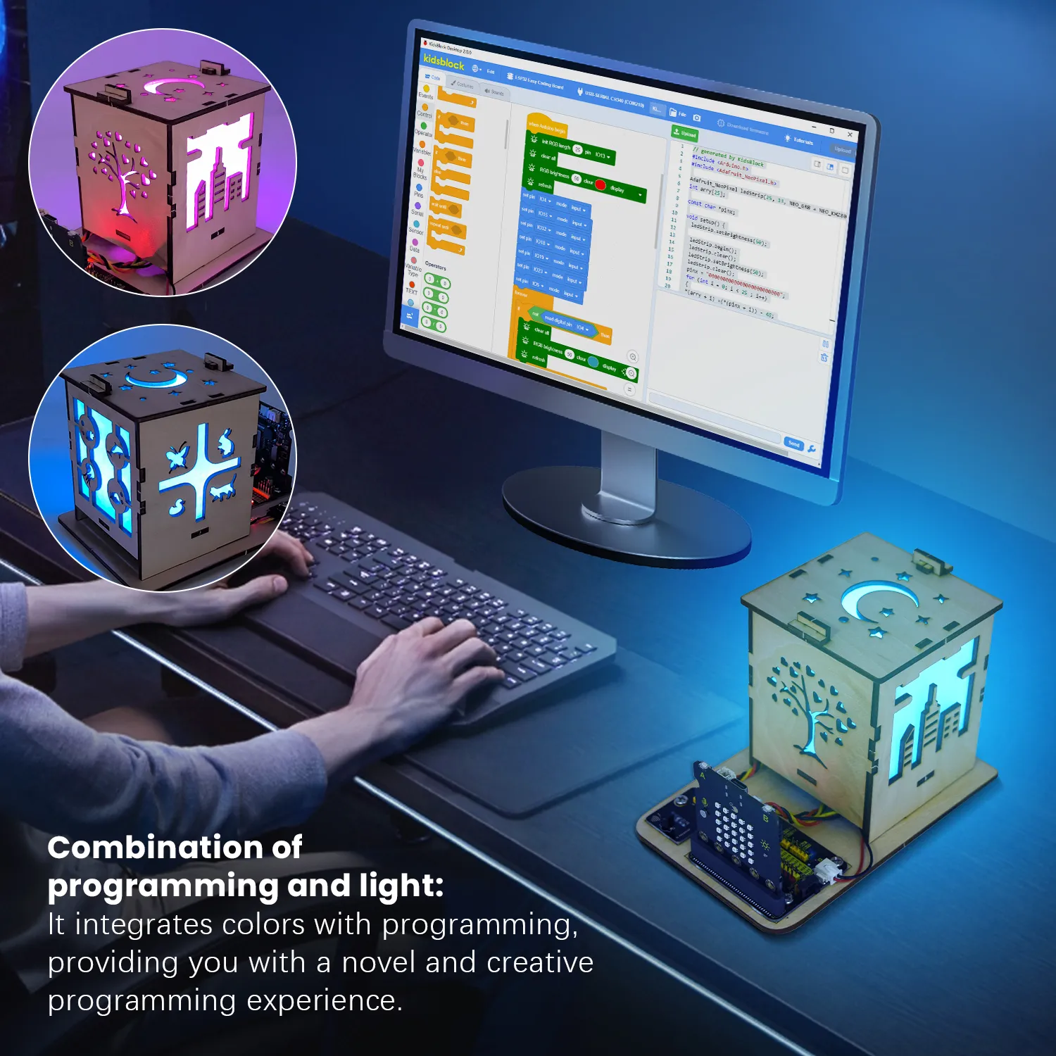 Keyestudio Microbit V2.0 DIY Colorful Lamp Starter Kit For Microbit V2 Starter Pack Programming DIY Electronic Starter Kit - Image 5