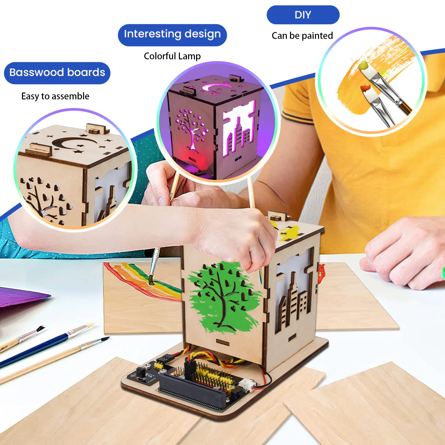 Keyestudio Microbit V2.0 DIY Colorful Lamp Starter Kit For Microbit V2 Starter Pack Programming DIY Electronic Starter Kit - Image 11