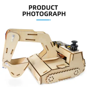 Keyestudio STEM Programming DIY Excavator Learning Kit With Microbit Board Wooden Electronic Component Kit For Microbit