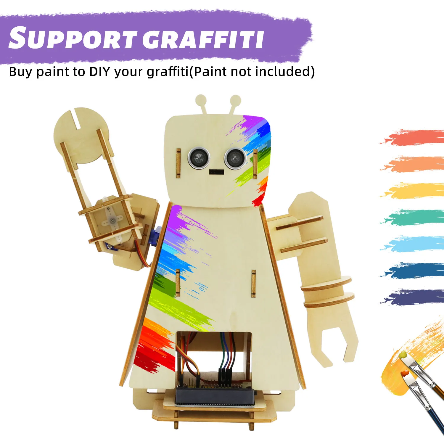 Keyestudio STEM Programming Microbit Starter Kit DIY Greeting Smart Robot Learning Kit Include Microbit Board - Image 6