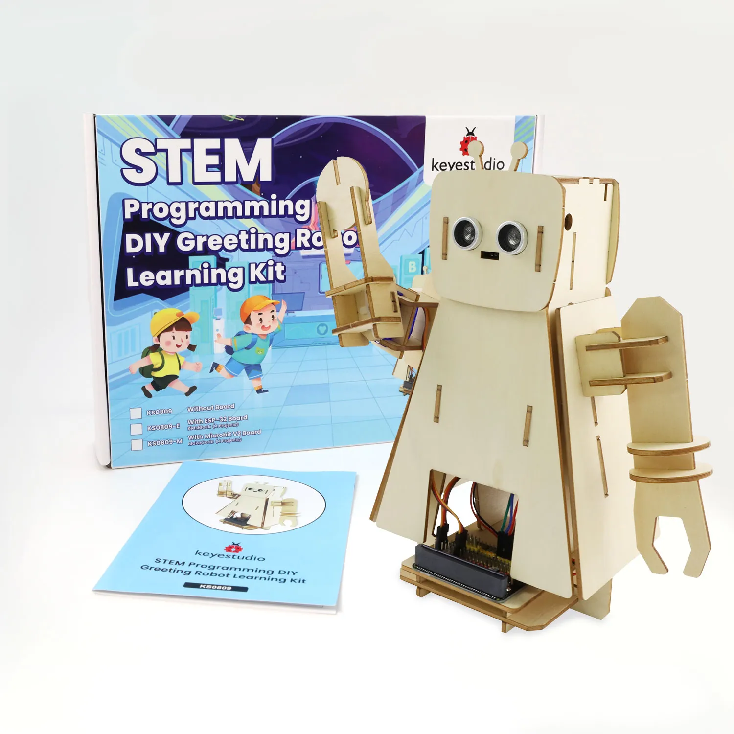 Keyestudio STEM Programming Microbit Starter Kit DIY Greeting Smart Robot Learning Kit Include Microbit Board - Image 12