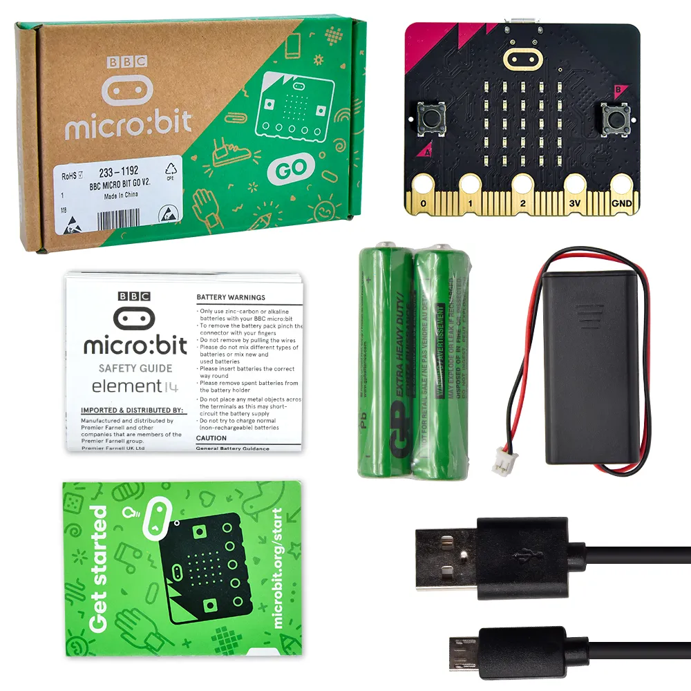 Original Microbit Go Kit Main Board+USB Cable+Battery Holder With Batteries Learning Diy Electronic Kit - Image 9