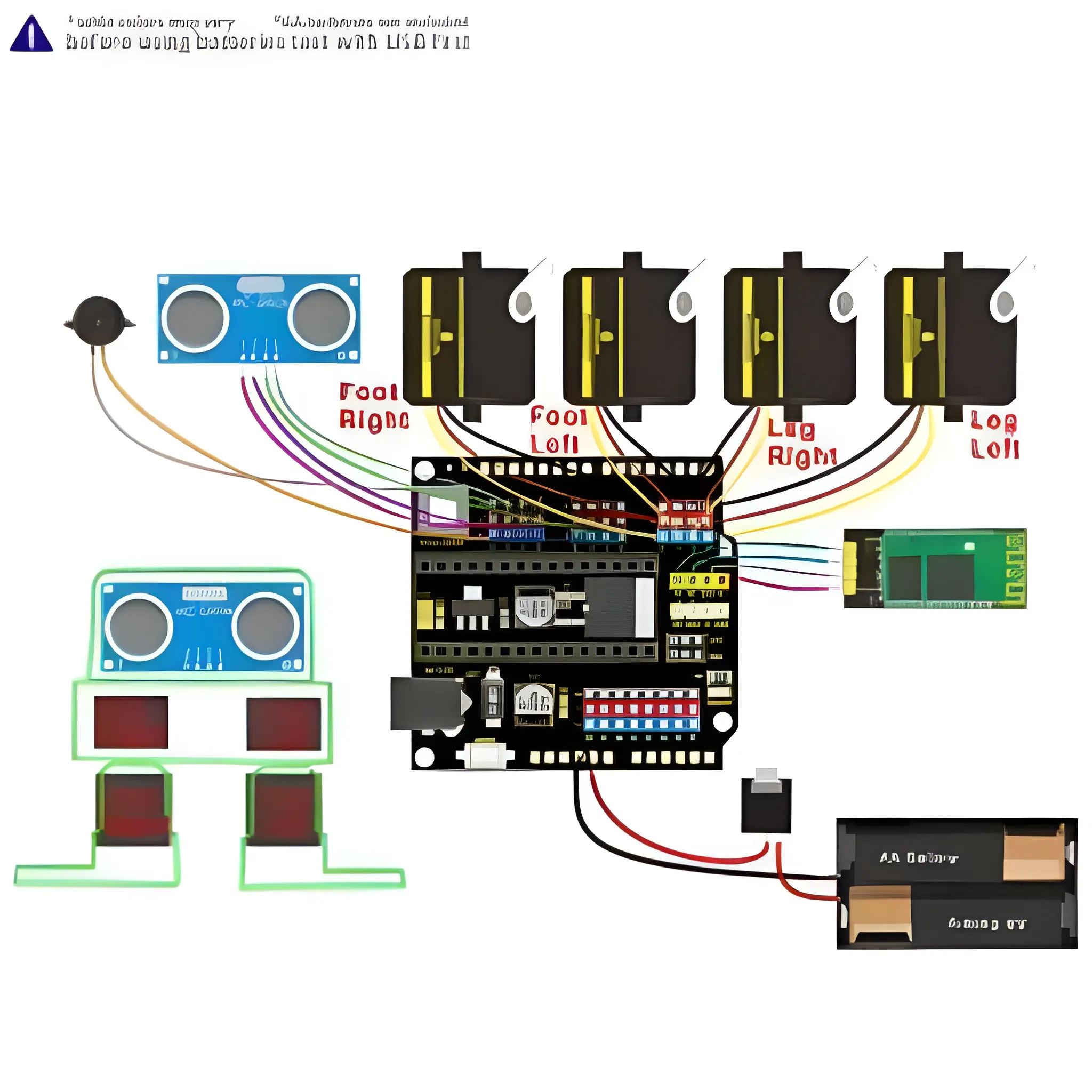 Keyestudio Electronic Parts DIY Project Starter Kit For Arduino OTTO Robot (No 3D Body Printer Parts) - Image 8