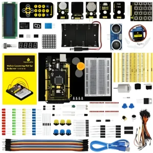 Keyestudio Maker Starter Kit(MEGA 2560 R3)For Arduino Project W/Gift Box+User Manual+1602LCD+Chassis+PDF(online)+35Project+Video