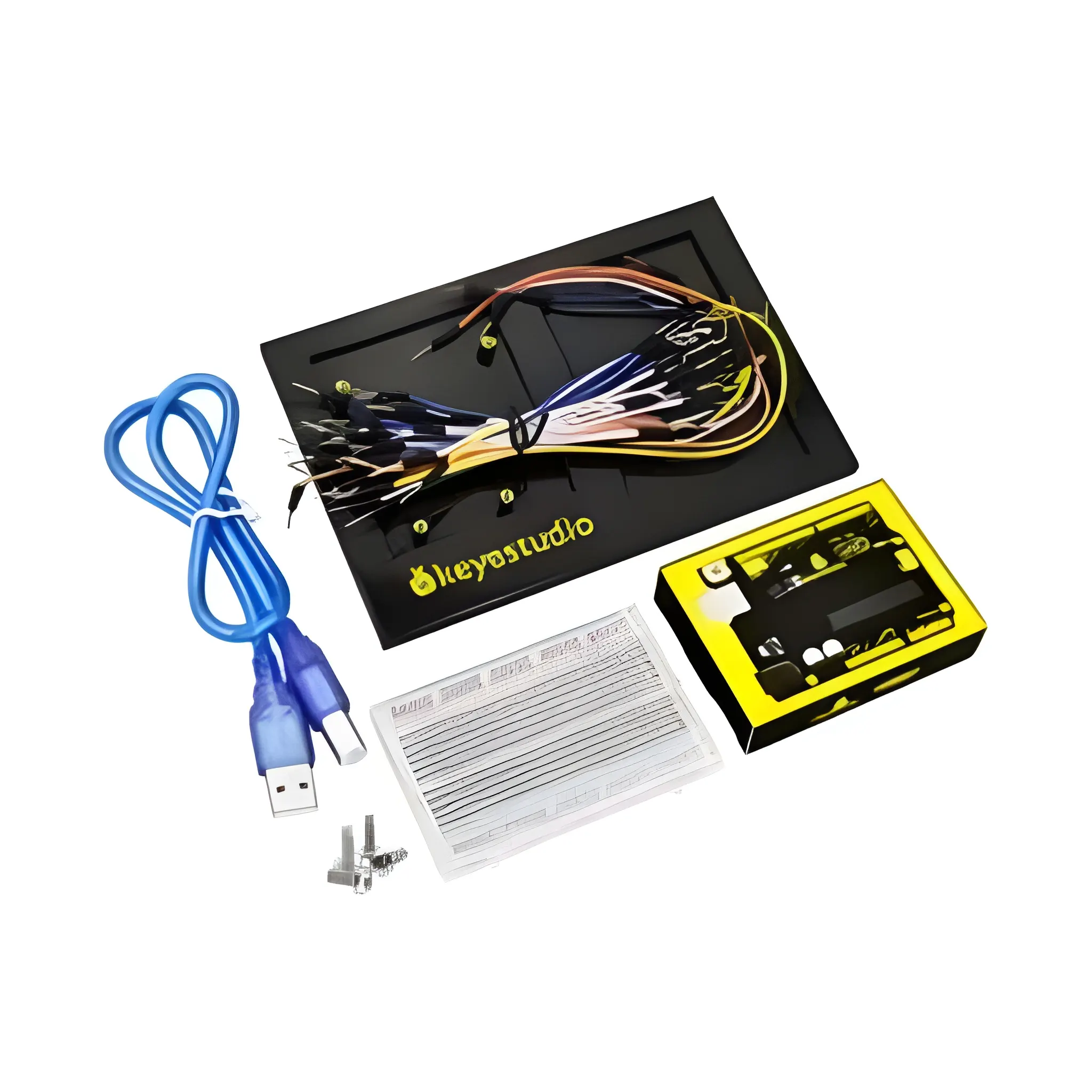 Keyestudio R3 Board +400 Holes Transparent Breadboard +Chassis +65 Jumper Wires +50 cm USB Cable For Arduino DIY Project - Image 5