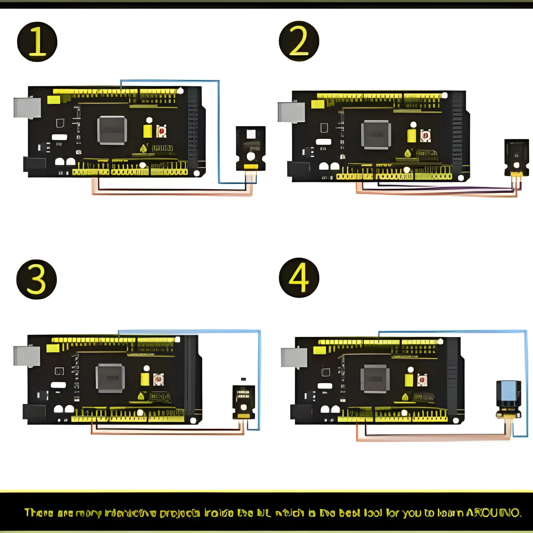 Keyestudio Sensor Starter Kit For Arduino Education Project With Mega 2560+Shield V1+Sensors+Dupont cable+PDF(online) - Image 4