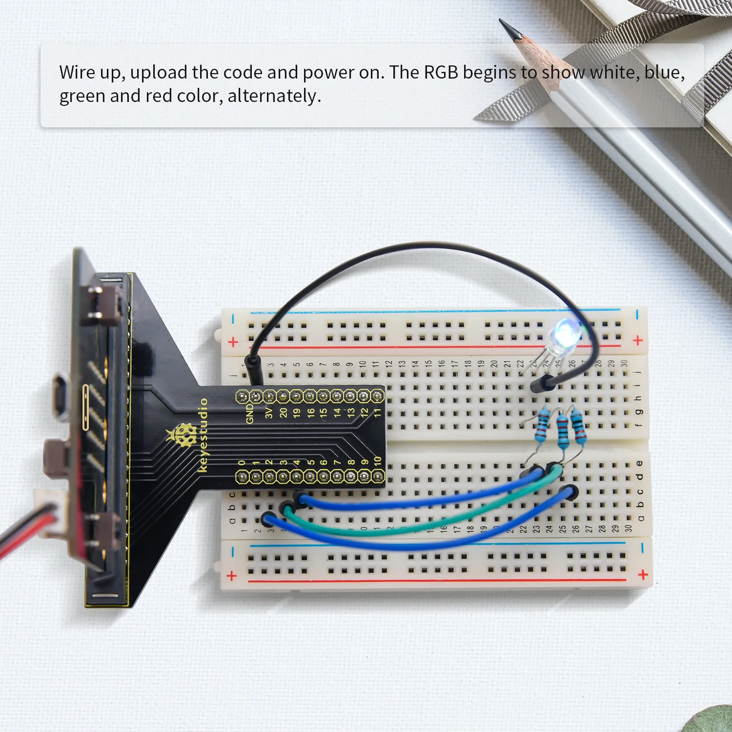 Keyestudio Programming STEM Micro bit V2 Kit Complete Starter Kit (With Micro bit Board) - Image 7