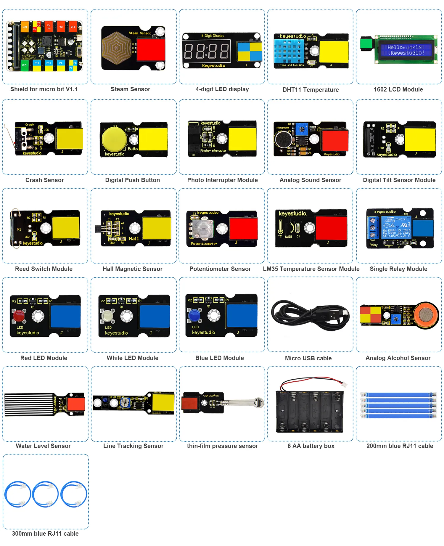Keyestudio EASY PLUG Microbit V2 Super Starter Kit Makecode Programming Electronic Kit Without Microbit Board - Image 3
