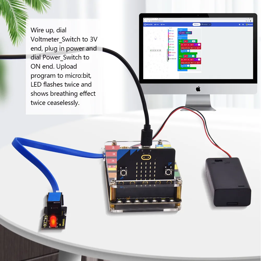 Keyestudio EASY PLUG Microbit V2 Super Starter Kit Makecode Programming Electronic Kit Without Microbit Board - Image 4