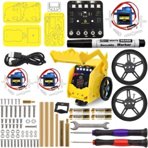 Keyestudio Micro Bit V2 Desk Bit Small Robot Smart Car for Microbit STEM Programming Car Kit(Without Microbit board)