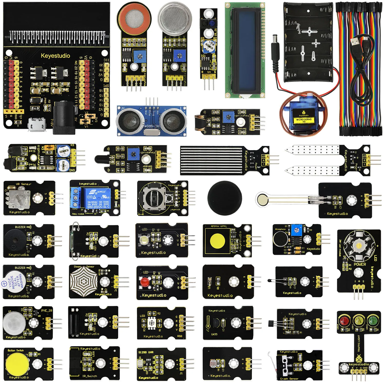 keyestudio Micro Bit 37 in 1 Sensor Starter Kit for BBC Micro:Bit (NO Micro Bit Board )