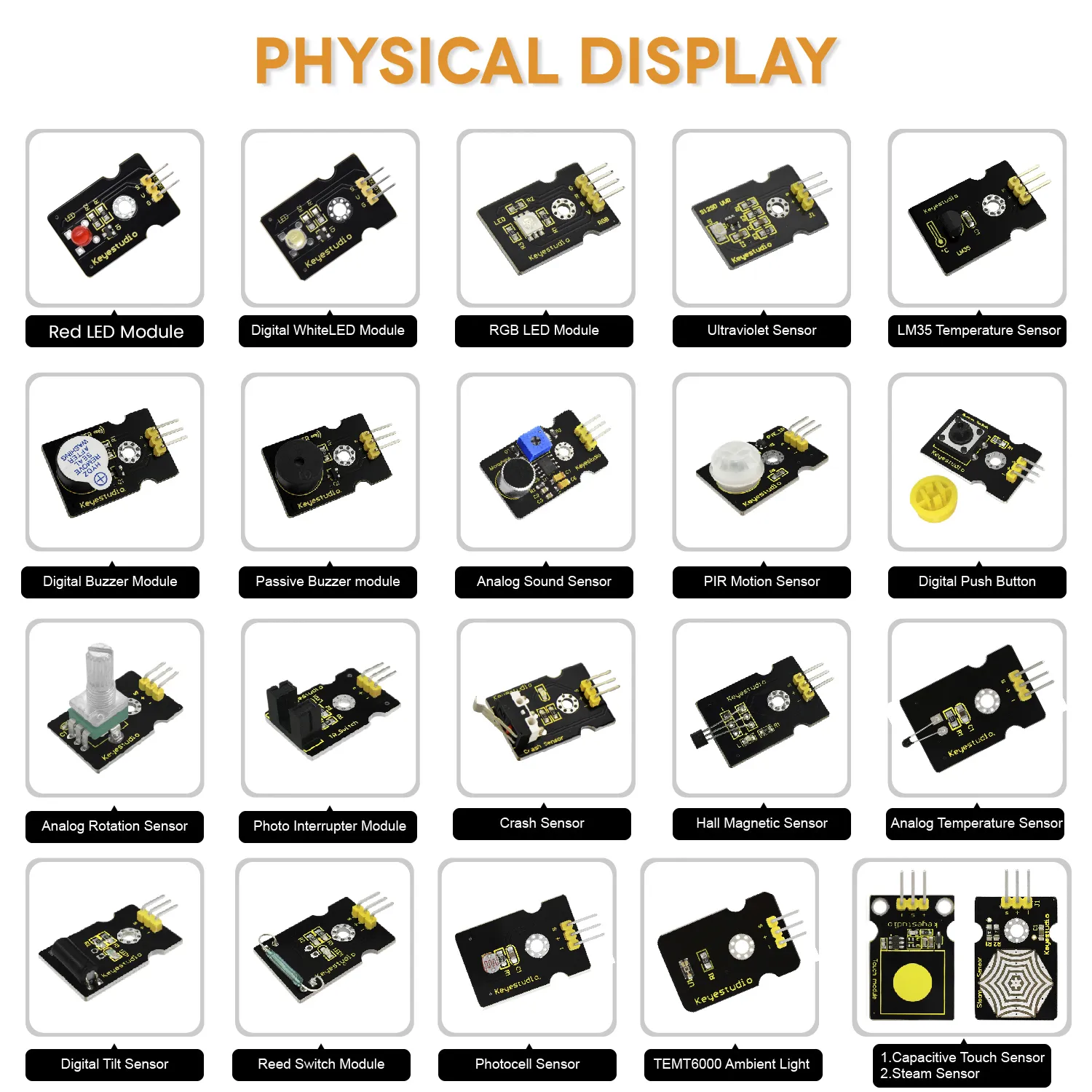 keyestudio Micro Bit 37 in 1 Sensor Starter Kit for BBC Micro:Bit (NO Micro Bit Board ) - Image 2