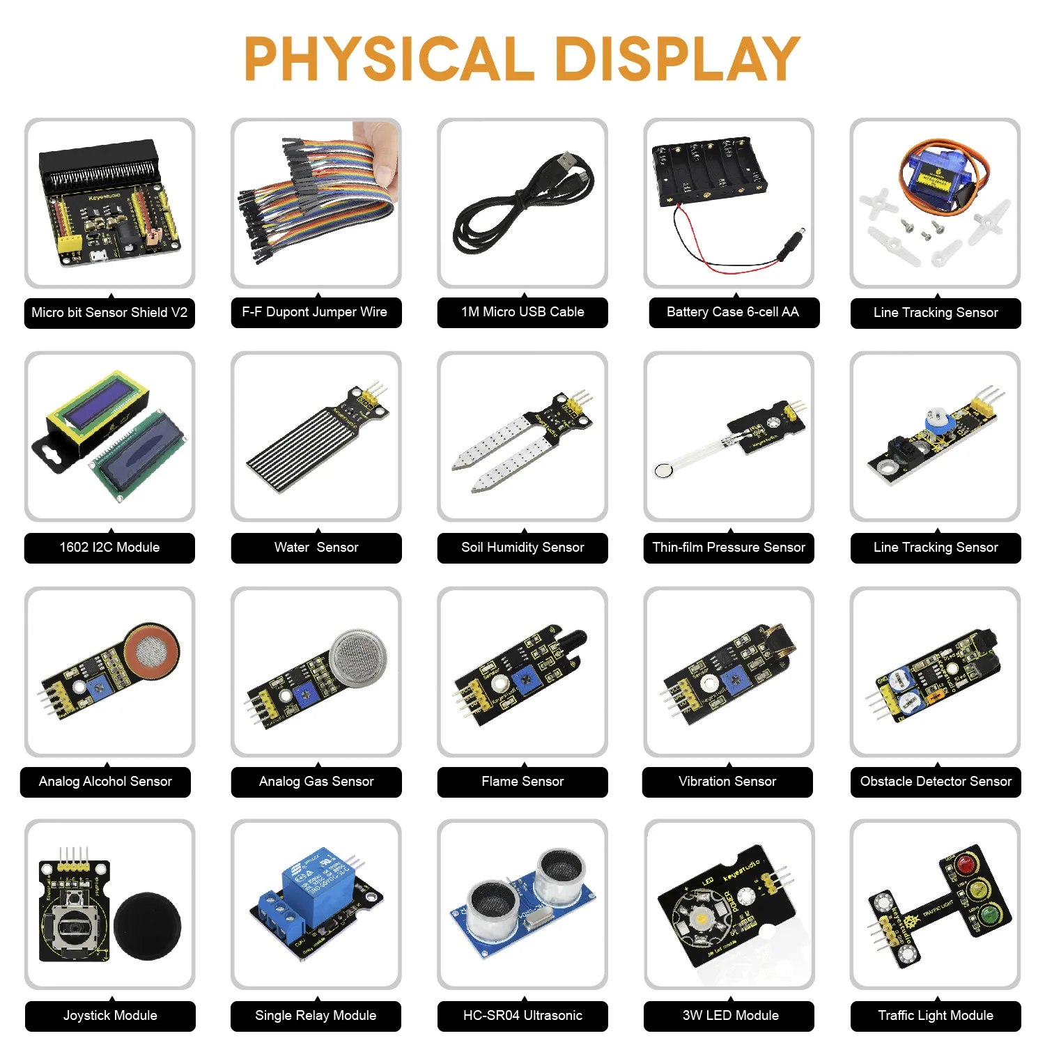 keyestudio Micro Bit 37 in 1 Sensor Starter Kit for BBC Micro:Bit (NO Micro Bit Board ) - Image 3